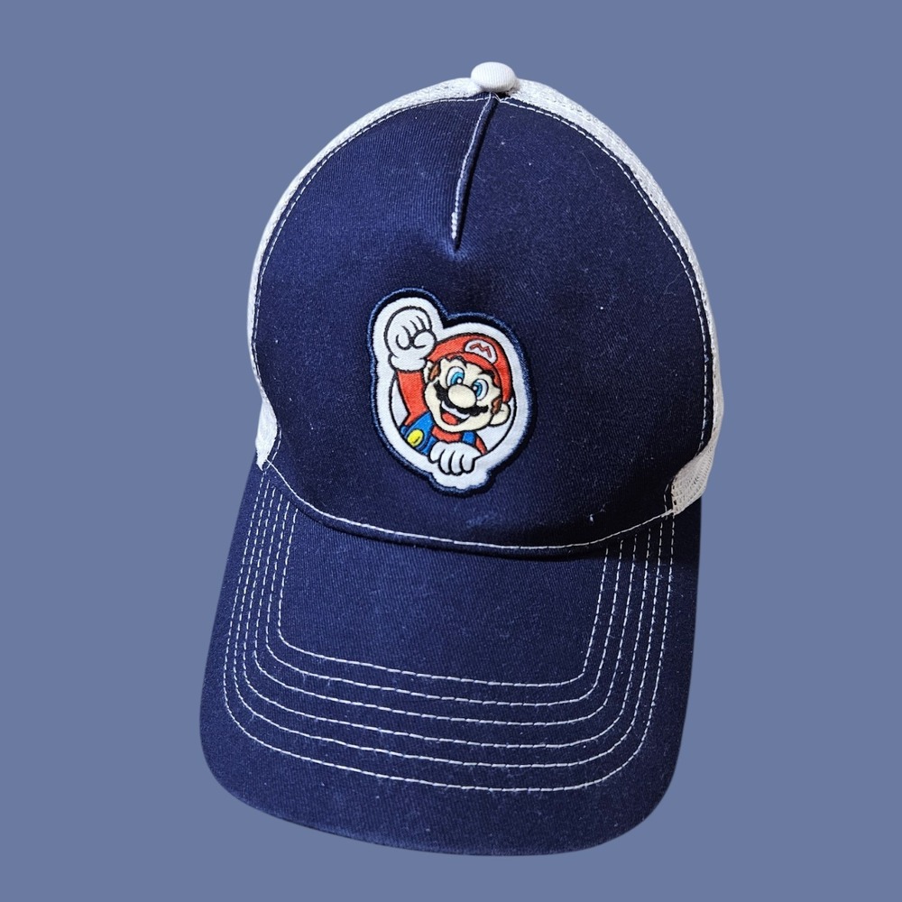 Seattle Mariners Nintendo Super Mario Snapback Hat Trucker Baseball Cap Blue